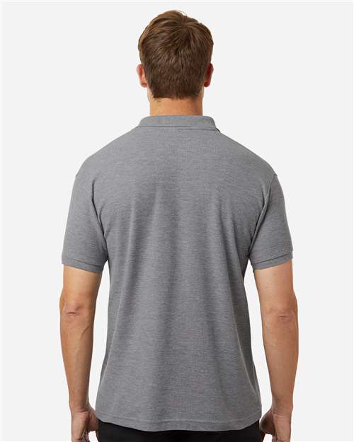 Men's Pique Polo - OnModelBack - B00596142 - Heather Granite