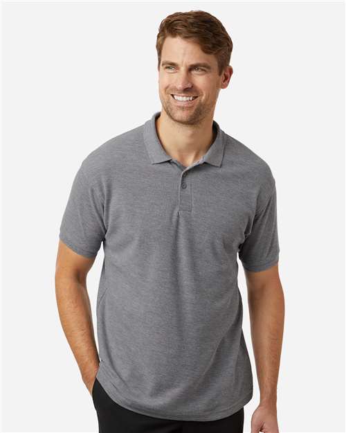 Men's Pique Polo - OnModelFront - B00596142 - Heather Granite