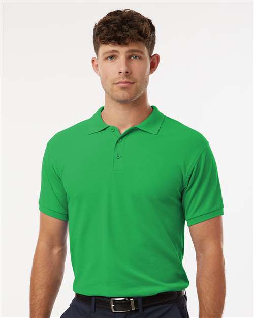 Men's Pique Polo - OnModelFront - B00596172 - Kelly Green
