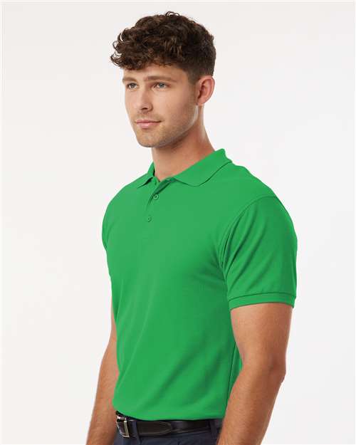 Men's Pique Polo - OnModelSide - B00596172 - Kelly Green