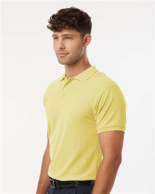 Men's Pique Polo - OnModelSide - B00596162 - Light Yellow