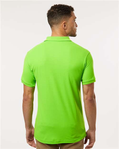 Men's Pique Polo - OnModelBack - B00596182 - Lime