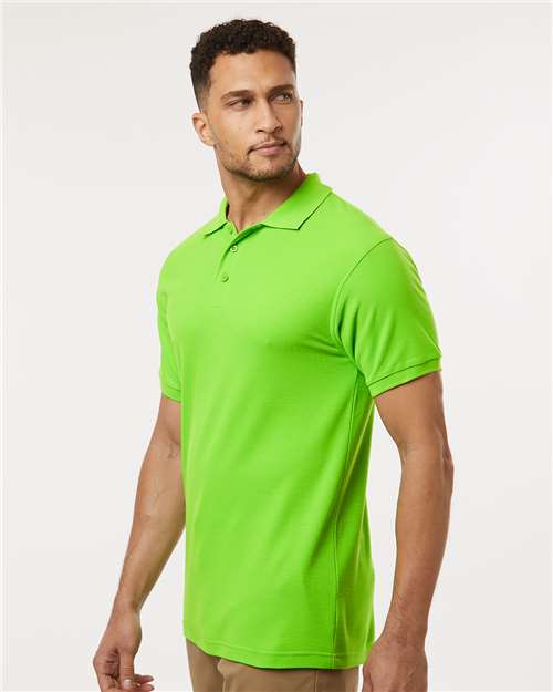 Men's Pique Polo - OnModelSide - B00596182 - Lime