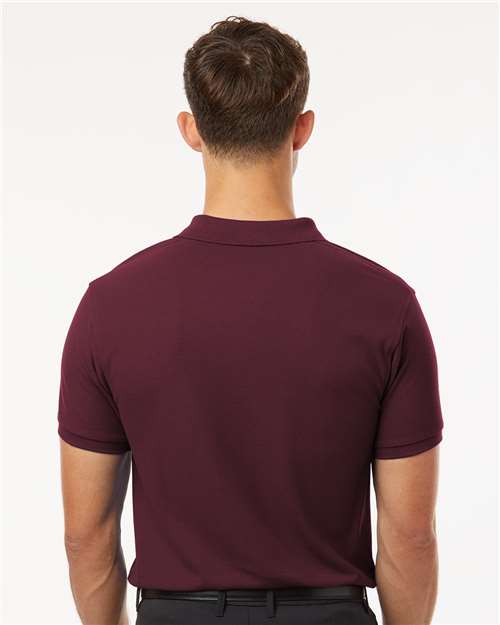 Men's Pique Polo - OnModelBack - B00596532 - Maroon