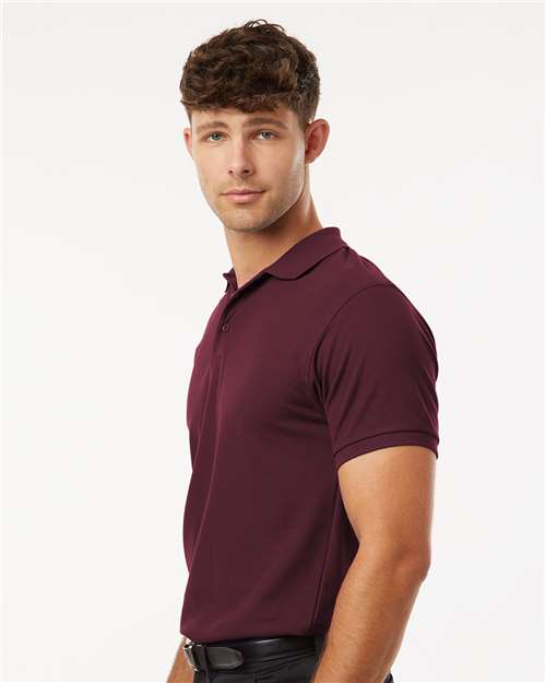 Men's Pique Polo - OnModelSide - B00596532 - Maroon