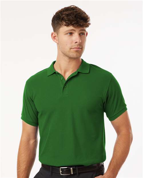 Men's Pique Polo - OnModelFront - B00596202 - Olive Green