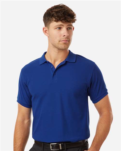 Men's Pique Polo - OnModelFront - B00596752 - Royal