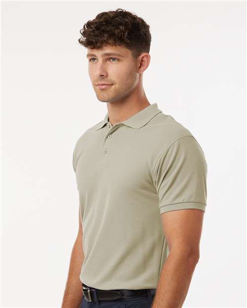 Men's Pique Polo - OnModelSide - B00596242 - Sand