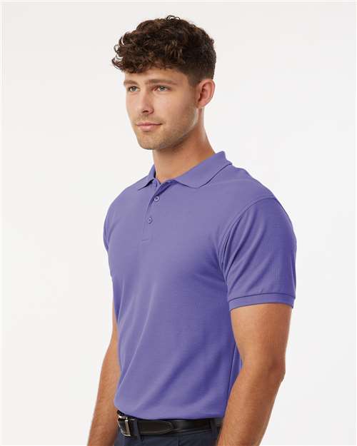 Men's Pique Polo - OnModelSide - B00596262 - Violet