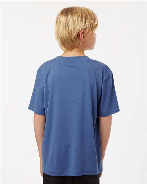 Youth Pro-Lock Performance T-Shirt - OnModelBack - B00896752 - Heather Royal