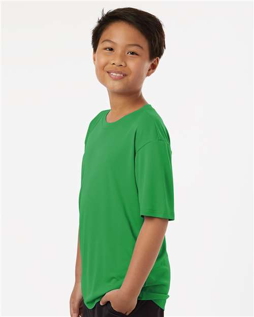 Youth Pro-Lock Performance T-Shirt - OnModelSide - B00896172 - Kelly Green