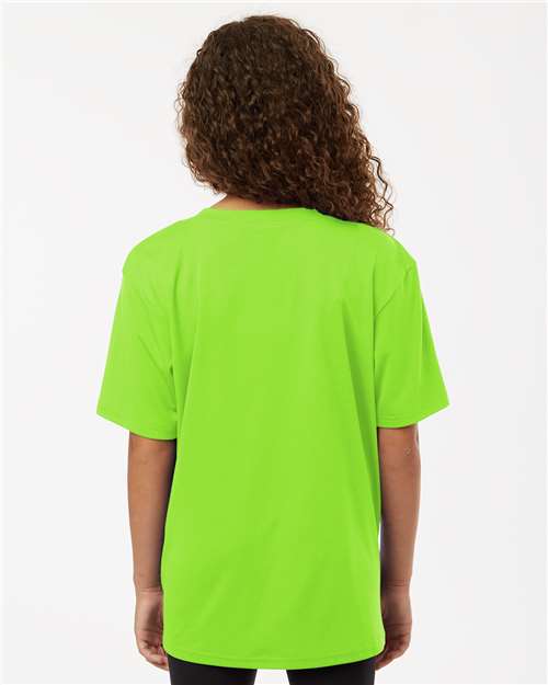 Youth Pro-Lock Performance T-Shirt - OnModelBack - B00896132 - Lime