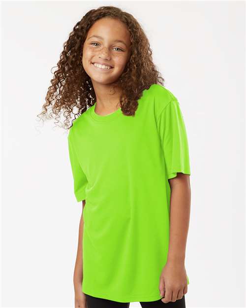 Youth Pro-Lock Performance T-Shirt - OnModelFront - B00896132 - Lime