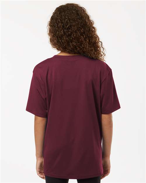 Youth Pro-Lock Performance T-Shirt - OnModelBack - B00896532 - Maroon