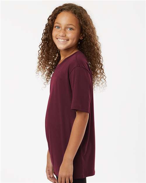 Youth Pro-Lock Performance T-Shirt - OnModelSide - B00896532 - Maroon