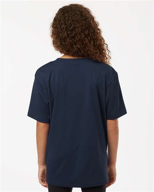 Youth Pro-Lock Performance T-Shirt - OnModelBack - B00896142 - Navy