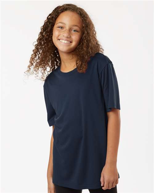 Youth Pro-Lock Performance T-Shirt - OnModelFront - B00896142 - Navy
