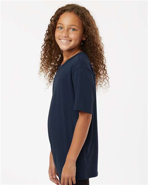 Youth Pro-Lock Performance T-Shirt - OnModelSide - B00896142 - Navy