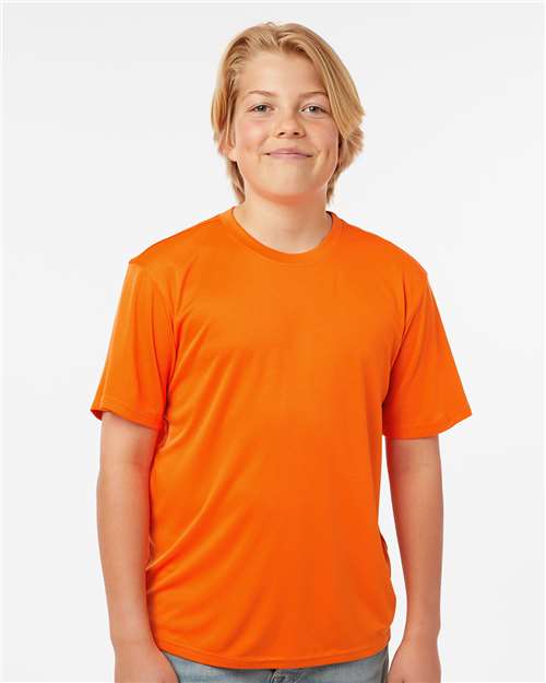 Youth Pro-Lock Performance T-Shirt - OnModelFront - B00896662 - Neon Orange