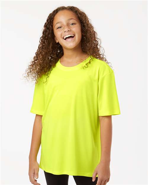 Youth Pro-Lock Performance T-Shirt - OnModelFront - B00896152 - Neon Yellow