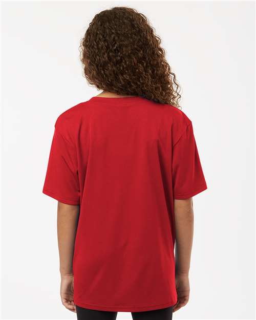 Youth Pro-Lock Performance T-Shirt - OnModelBack - B00896702 - Red