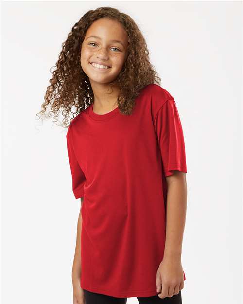 Youth Pro-Lock Performance T-Shirt - OnModelFront - B00896702 - Red