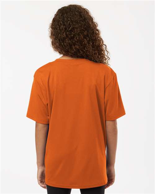 Youth Pro-Lock Performance T-Shirt - OnModelBack - B00896192 - Rust