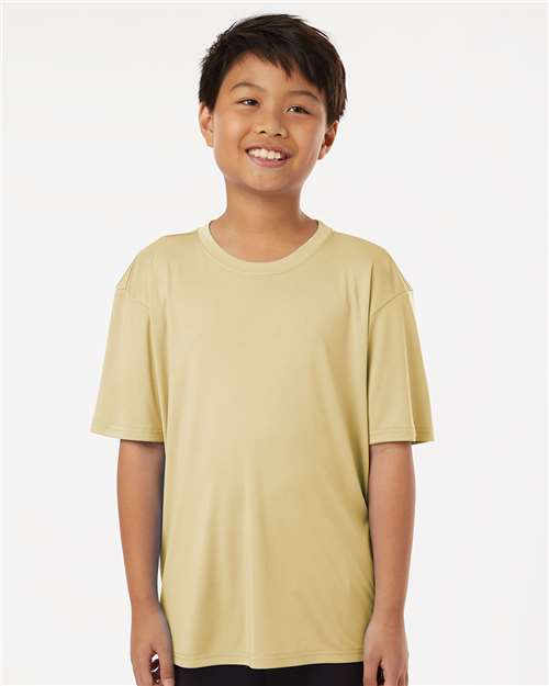 Youth Pro-Lock Performance T-Shirt - OnModelFront - B00896202 - Vegas Gold