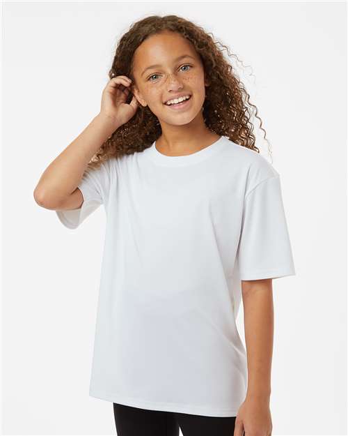 Youth Pro-Lock Performance T-Shirt - OnModelFront - B00896002 - White