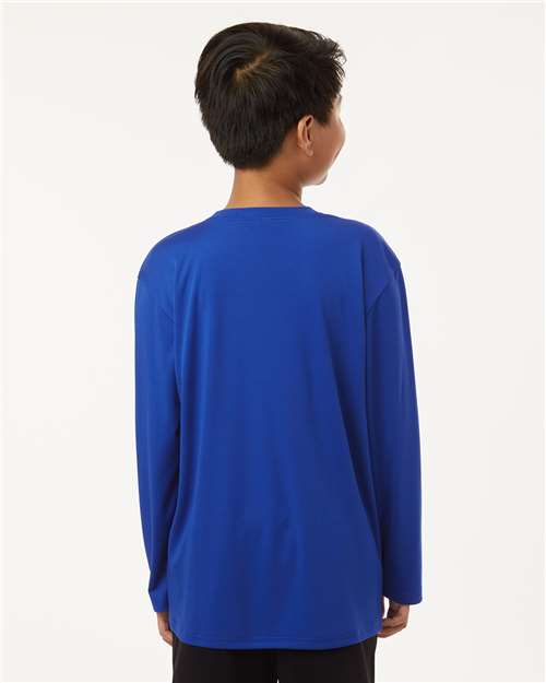 Youth Pro-Lock Performance Long Sleeve T-Shirt - OnModelBack - B00996152 - Royal