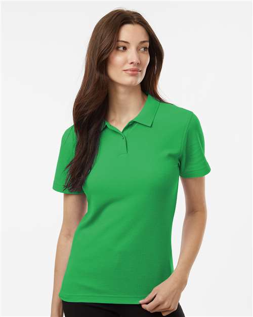 Women's Pique Polo - OnModelFront - B01096173 - Kelly Green