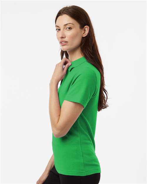 Women's Pique Polo - OnModelSide - B01096173 - Kelly Green