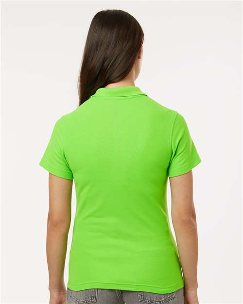 Women's Pique Polo - OnModelBack - B01096183 - Lime