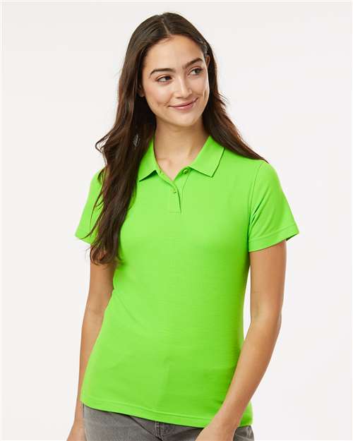 Women's Pique Polo - OnModelFront - B01096183 - Lime