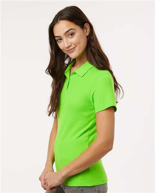 Women's Pique Polo - OnModelSide - B01096183 - Lime
