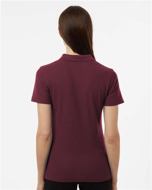 Women's Pique Polo - OnModelBack - B01096533 - Maroon