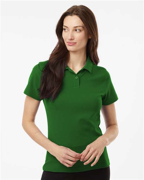 Women's Pique Polo - OnModelFront - B01096203 - Olive Green