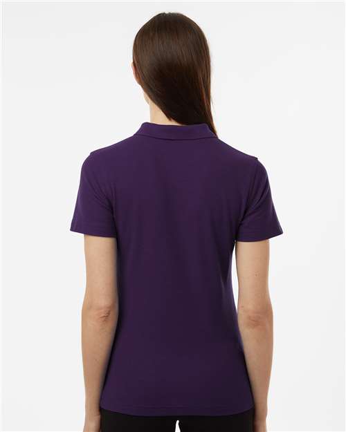 Women's Pique Polo - OnModelBack - B01096673 - Purple