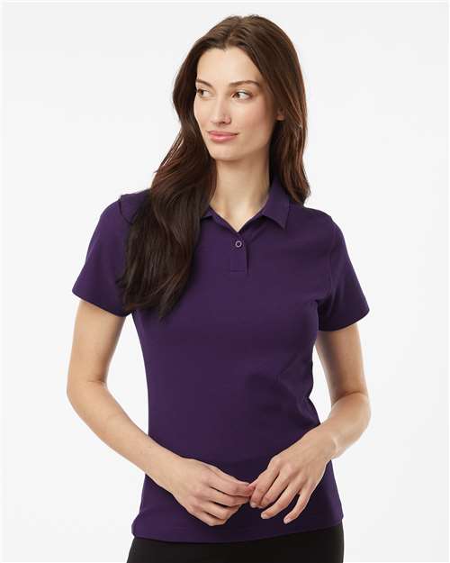 Women's Pique Polo - OnModelFront - B01096673 - Purple