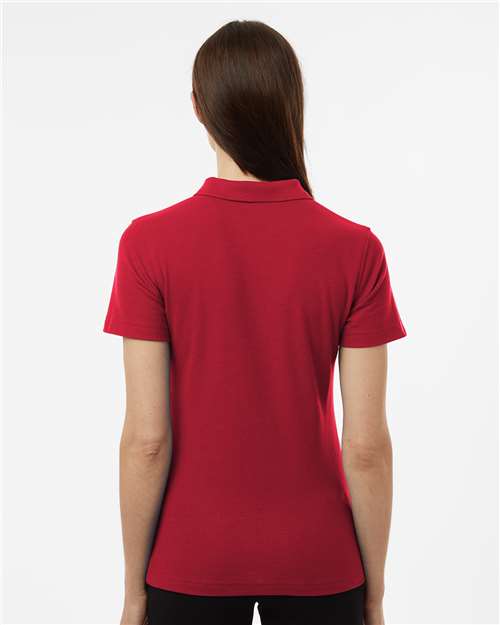 Women's Pique Polo - OnModelBack - B01096703 - Red