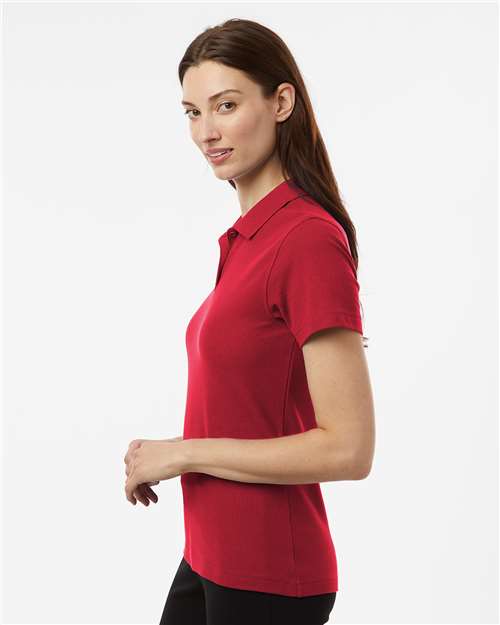 Women's Pique Polo - OnModelSide - B01096703 - Red
