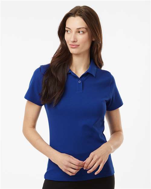 Women's Pique Polo - OnModelFront - B01096753 - Royal