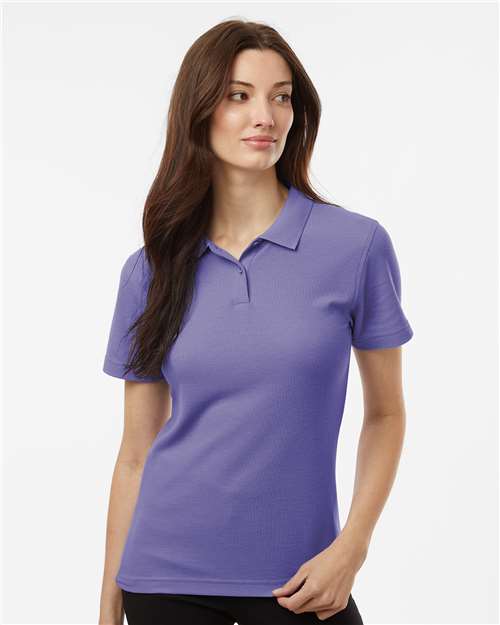 Women's Pique Polo - OnModelFront - B01096263 - Violet