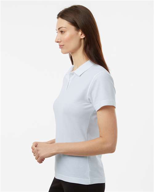 Women's Pique Polo - OnModelSide - B01096003 - White