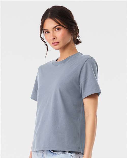 Women's 6 oz Heavyweight Tee - OnModelSide - B06606112 - Vintage Denim