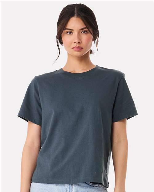 Women's 6 oz Heavyweight Tee - OnModelFront - B06606122 - Vintage Navy