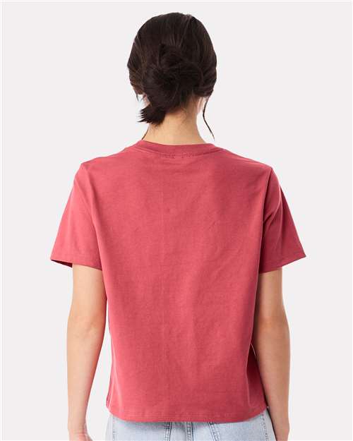 Women's 6 oz Heavyweight Tee - OnModelBack - B06606702 - Vintage Red