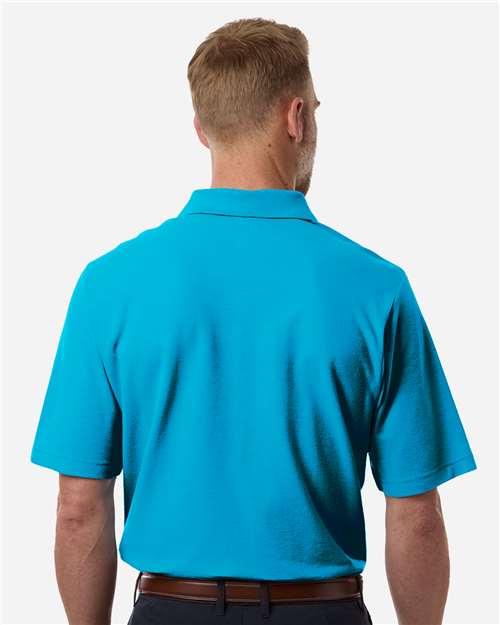 Men's Resolve CVC Performance Pique Polo - OnModelBack - B261A7763 - Electric Blue