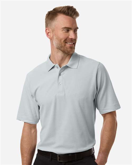 Men's Resolve CVC Performance Pique Polo - OnModelFront - B261A7353 - Platinum