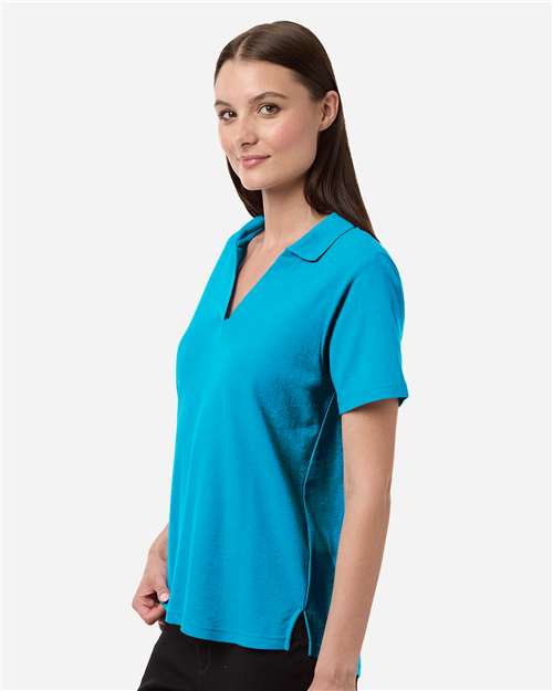 Women's Resolve CVC Performance Pique Polo - OnModelSide - B263A7762 - Electric Blue